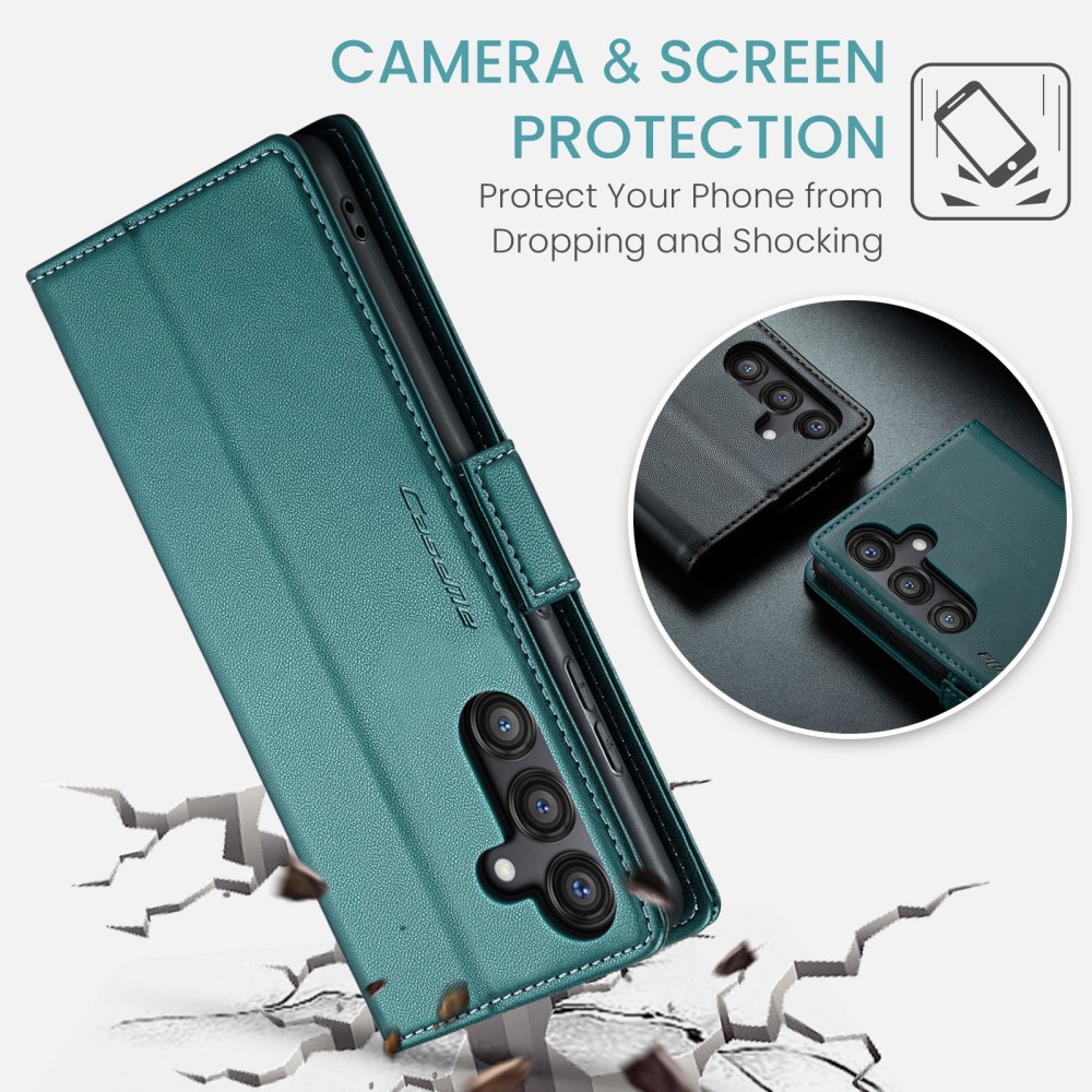 Pouzdro na Samsung Galaxy S24 FE CASEME smooth zelený
