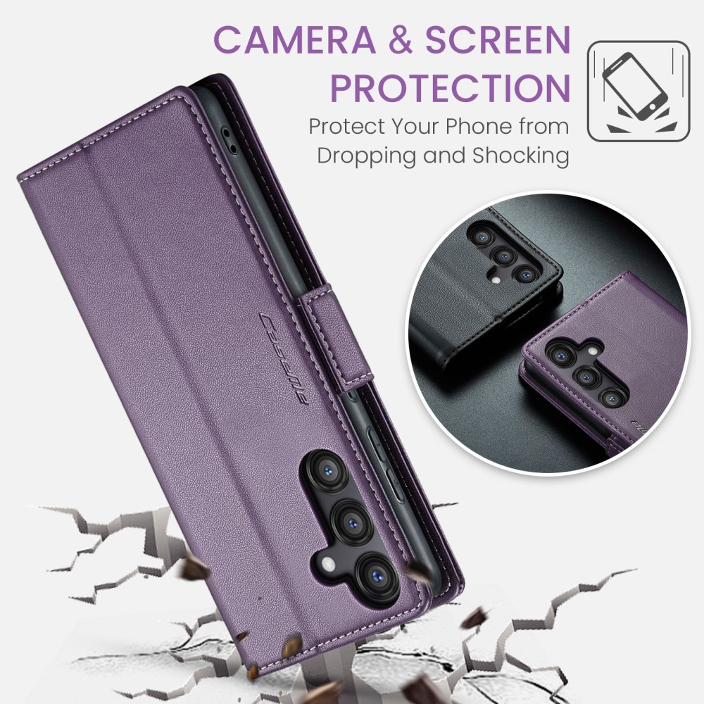 Pouzdro na Samsung Galaxy S24 FE CASEME smooth fialový