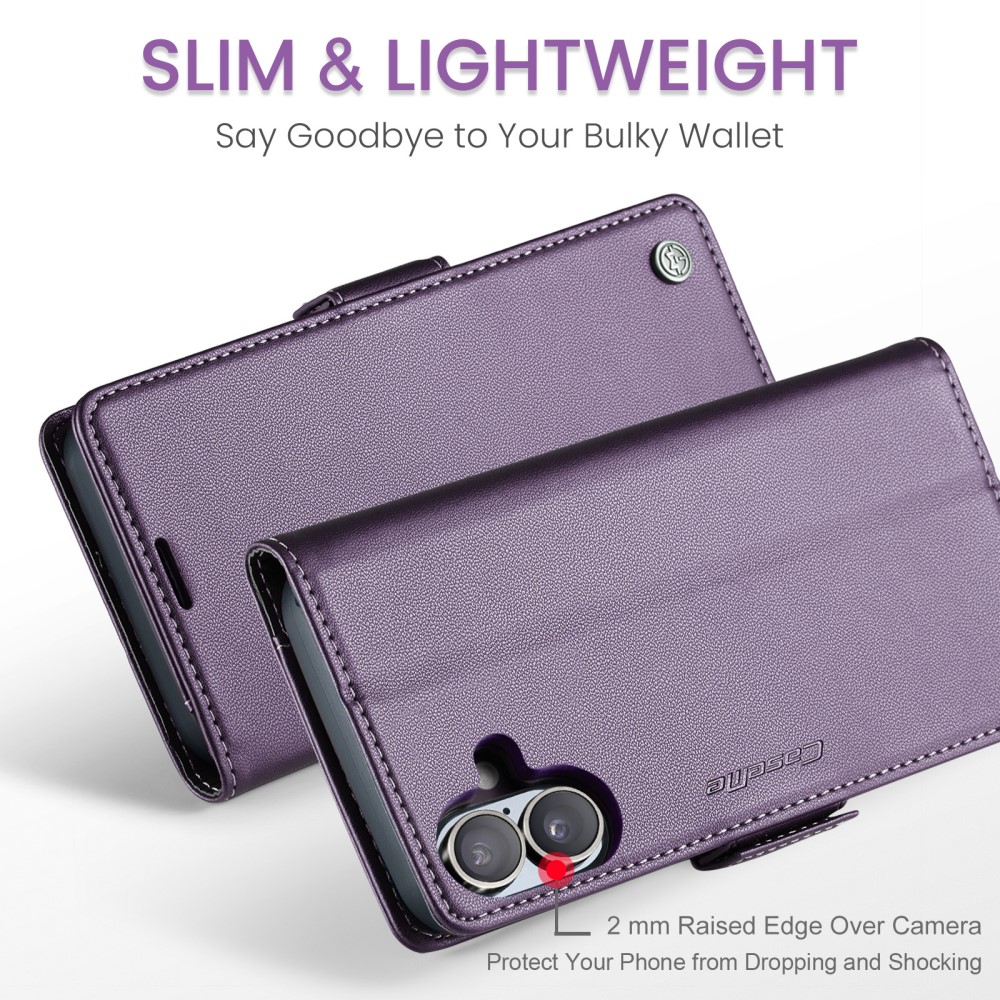 Pouzdro na iPhone 16 Plus CASEME smooth fialové