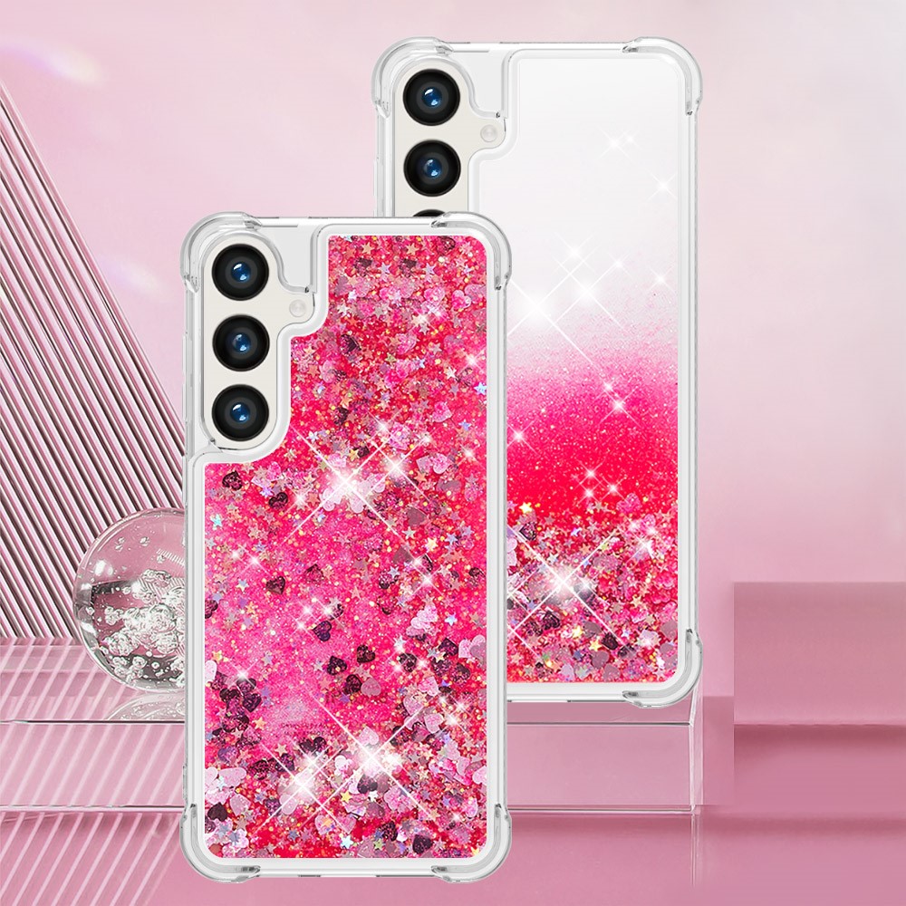 Kryt na Samsung Galaxy S24 Hvězdičky se šňůrkou na krk růžový