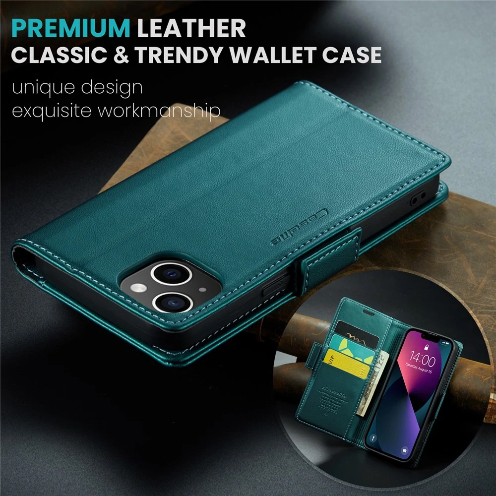Pouzdro na iPhone 15 Plus CASEME smooth zelené