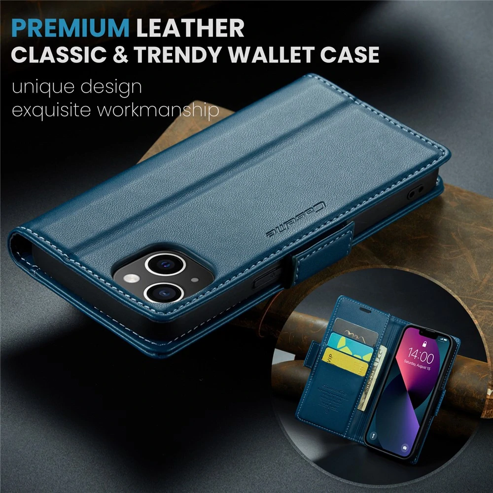 Pouzdro na iPhone 15 Plus CASEME smooth modré