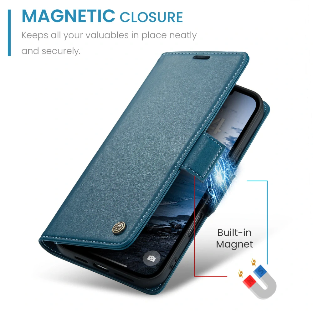 Pouzdro na iPhone 17 Pro CASEME Smooth modré