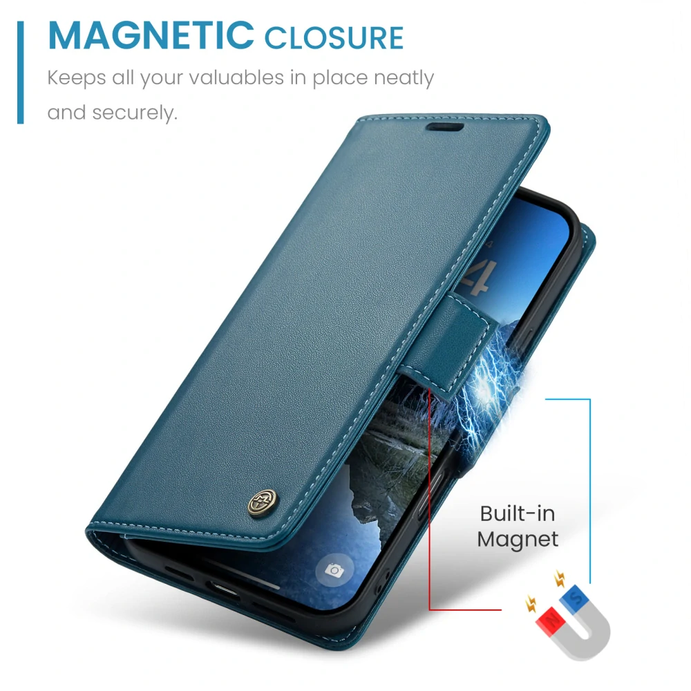 Pouzdro na iPhone 17 CASEME Smooth modré