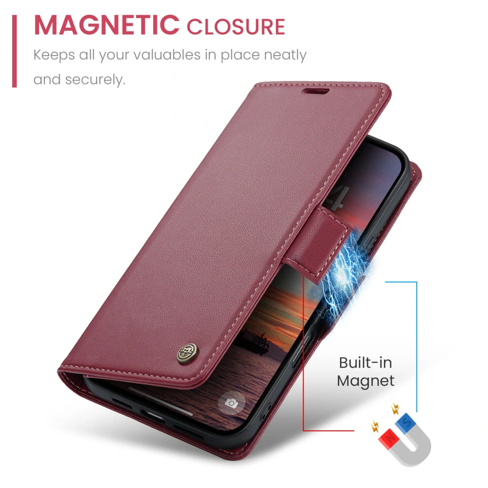 Pouzdro na iPhone 17 CASEME Smooth červené
