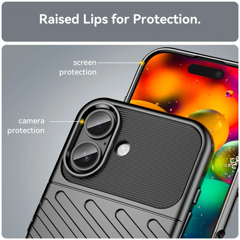 Kryt na iPhone 17 Gumový Lines černý
