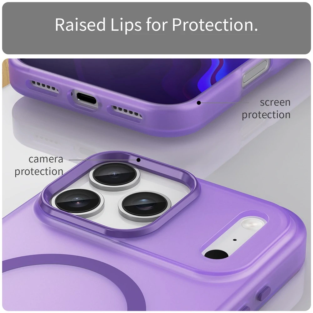Kryt na iPhone 17 Pro Max Candy s podporou MAGSAFE fialový