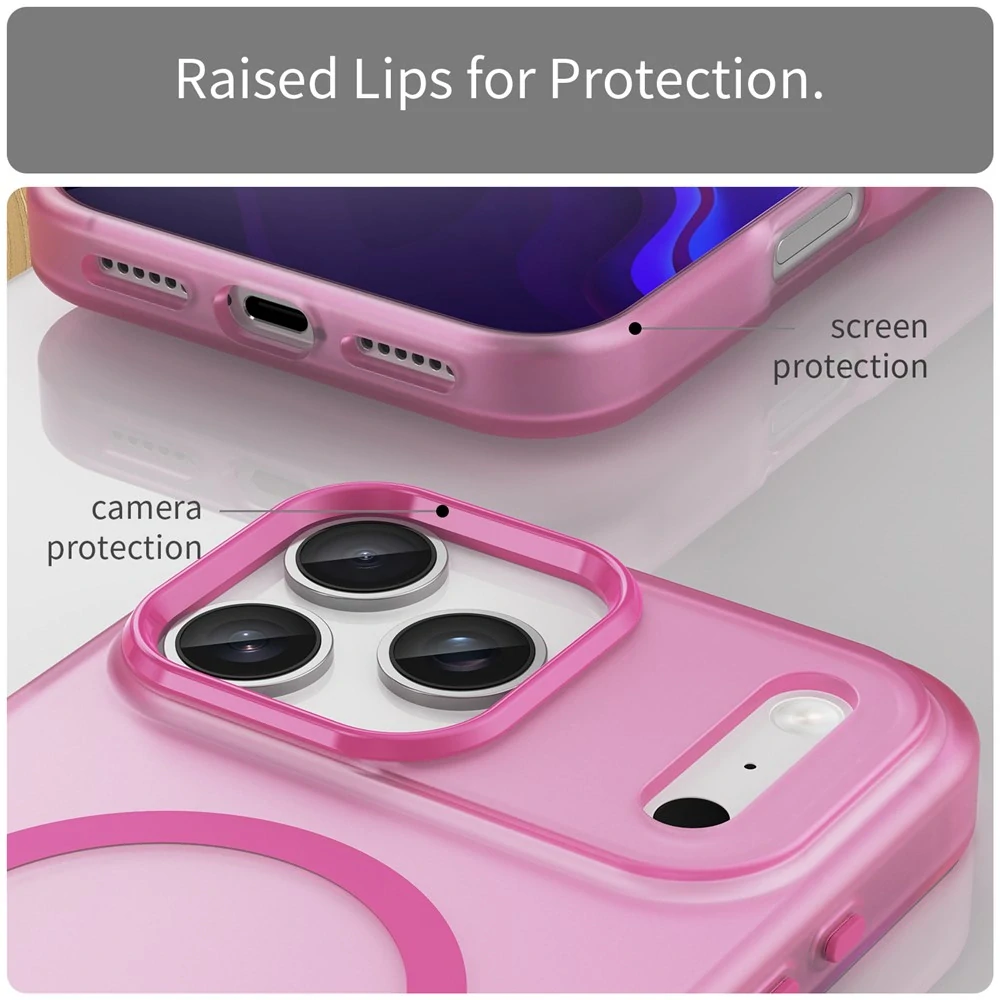 Kryt na iPhone 17 Pro Max Candy s podporou MAGSAFE růžový
