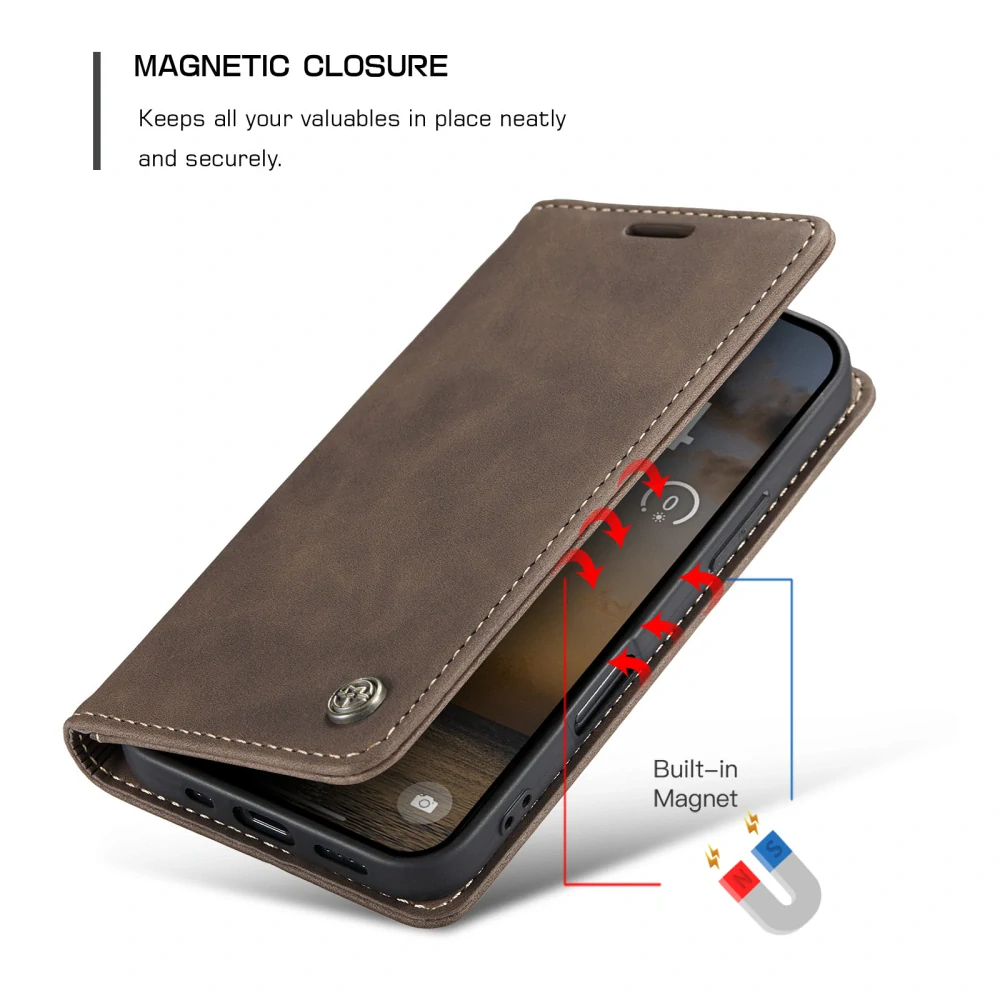 Pouzdro CASEME pro iPhone 17 Pro Max hnědé