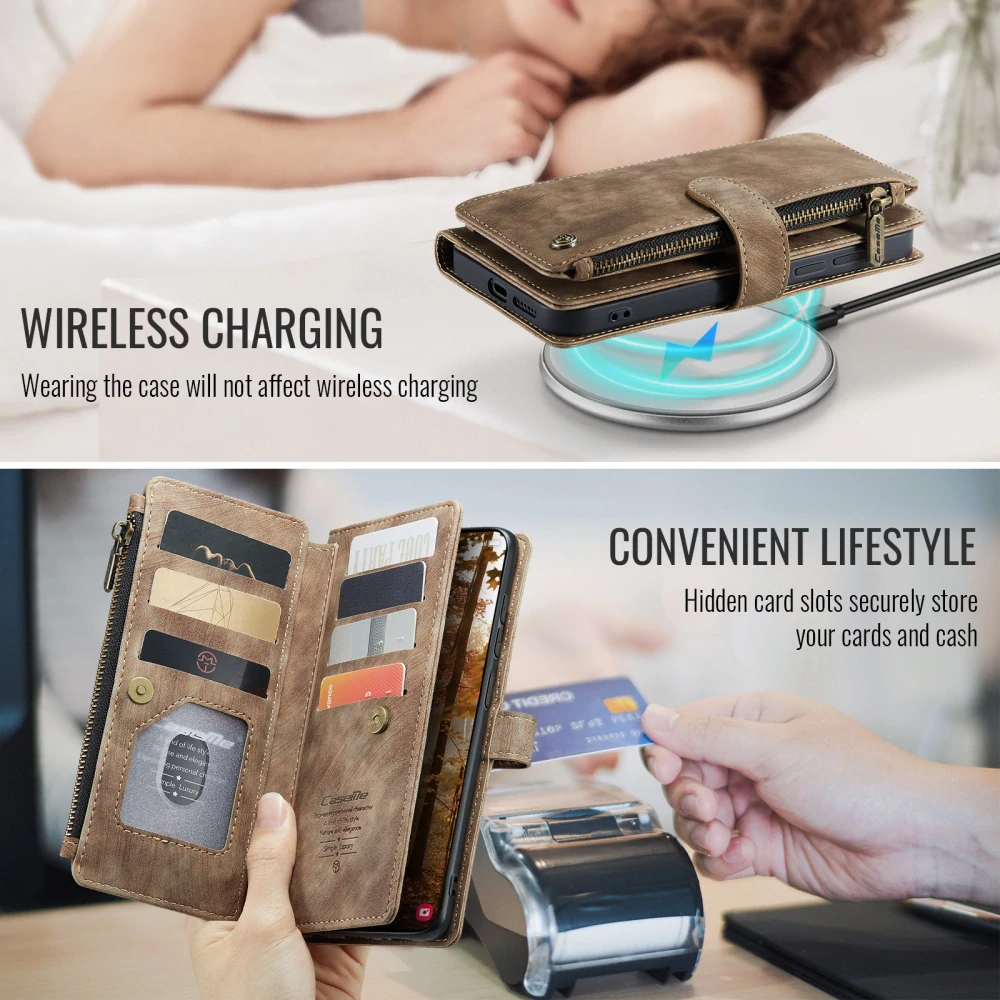 Pouzdro na Samsung Galaxy S26 CASEME Deluxe hnědé