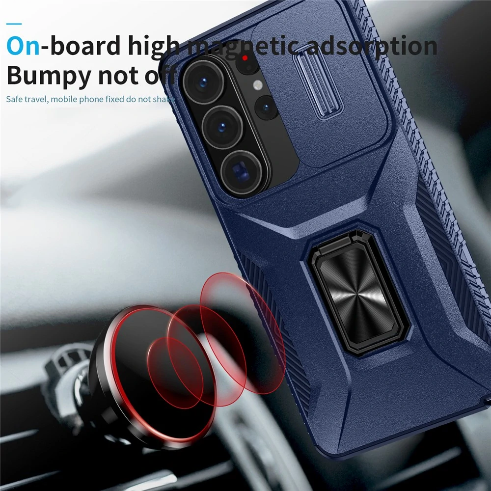 Kryt na Samsung Galaxy S26 Ultra odolný s krytkou na fotoaparát modrý