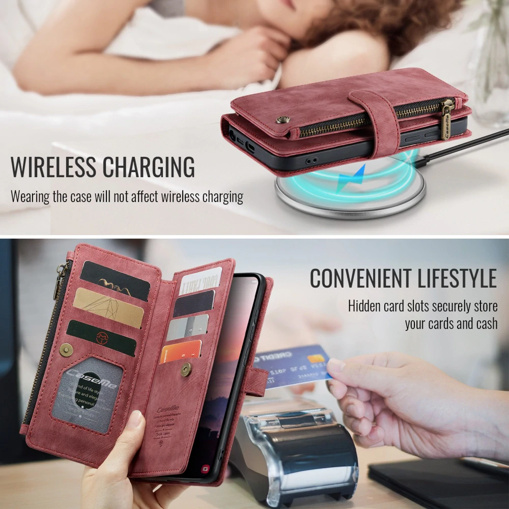 Pouzdro na Samsung Galaxy S26 Ultra CASEME Deluxe červené