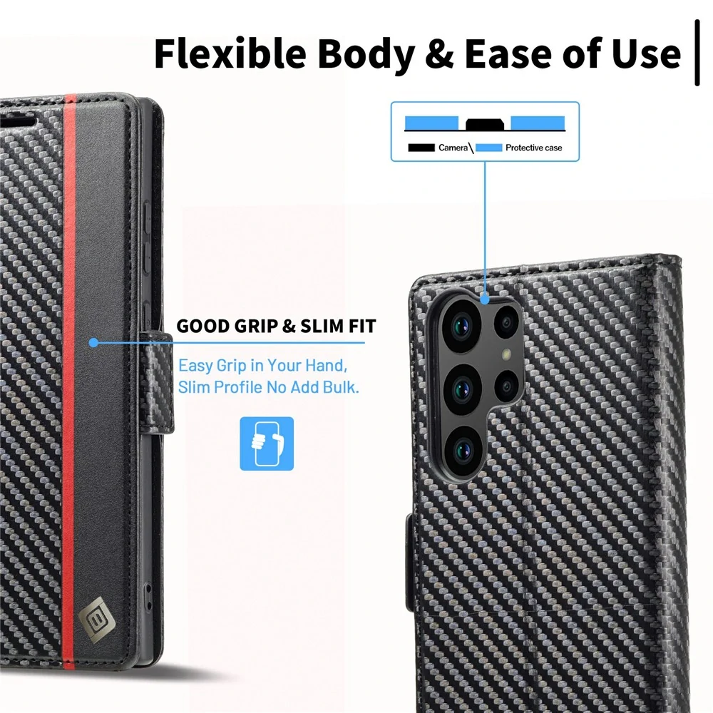 Pouzdro na Samsung Galaxy S26 Ultra Carbon vertical
