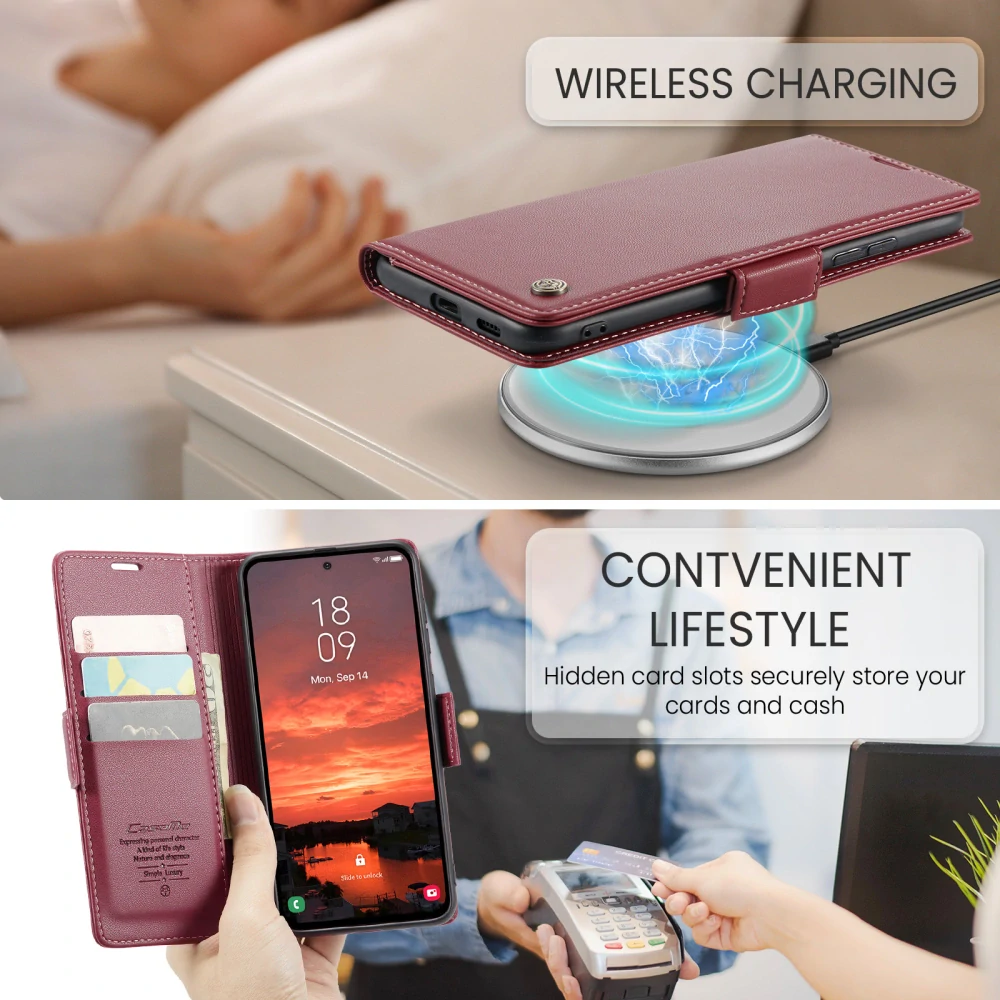 Pouzdro na Samsung Galaxy S25 FE CASEME smooth červené