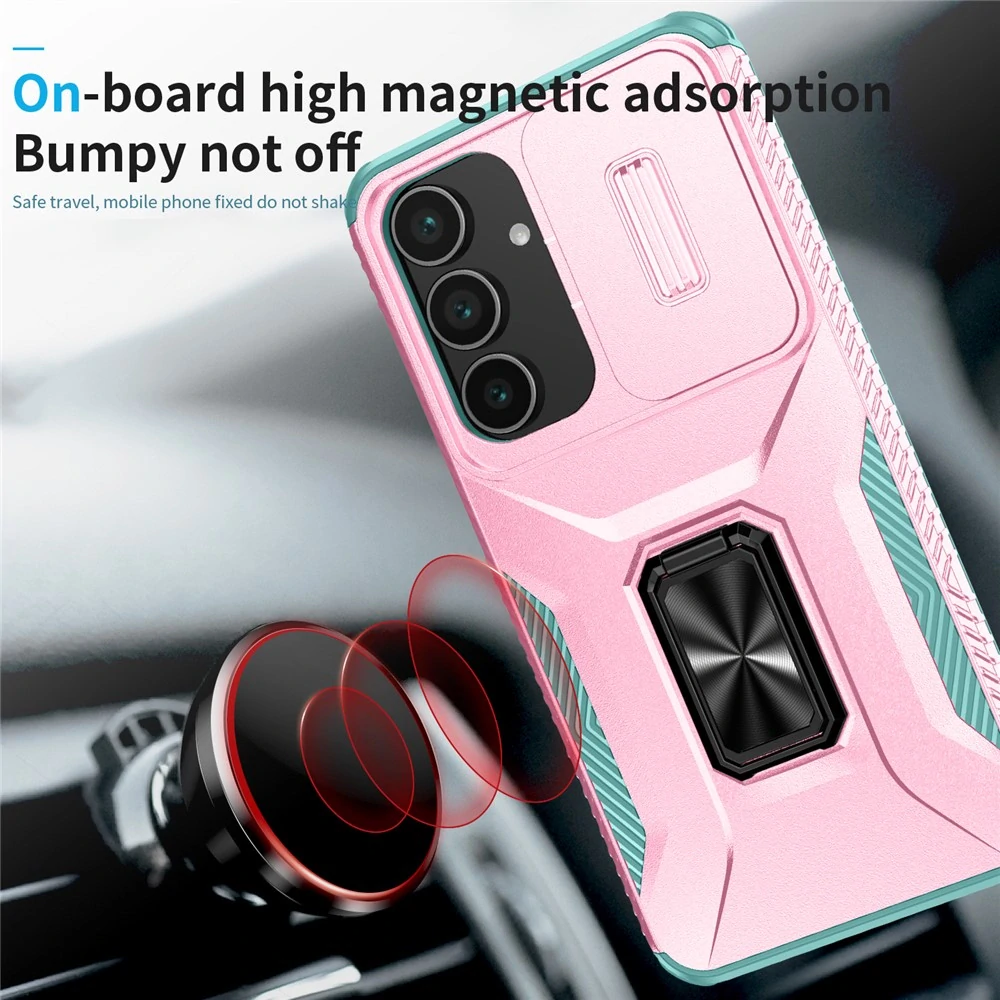 Kryt na Samsung Galaxy S25 FE odolný s krytkou na fotoaparát růžový