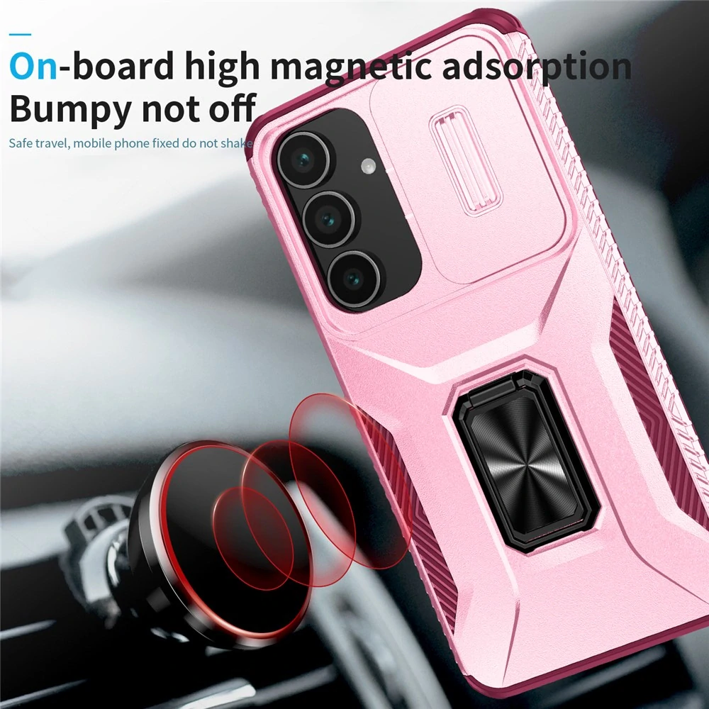 Kryt na Samsung Galaxy S25 FE odolný s krytkou na fotoaparát vínový