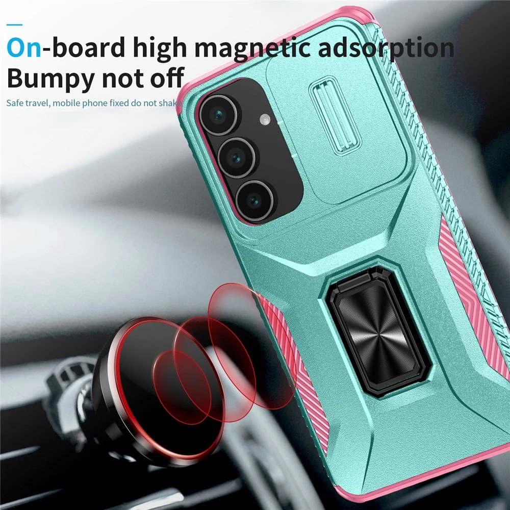 Kryt na Samsung Galaxy S25 FE odolný s krytkou na fotoaparát světle modrý