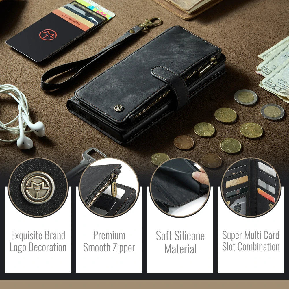 Pouzdro na Samsung Galaxy S25 FE CASEME Deluxe černé
