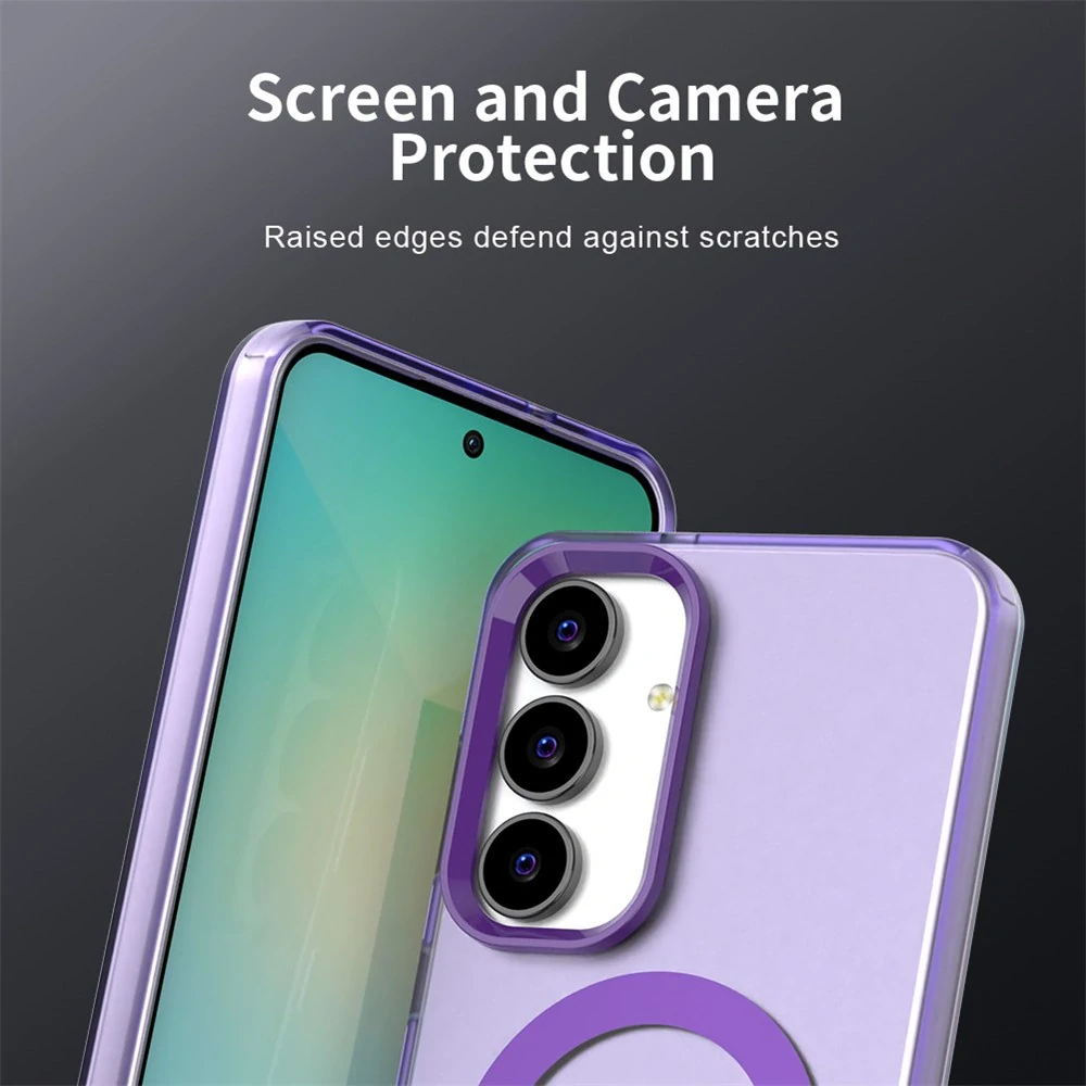 Kryt na Samsung Galaxy S25 FE gumový Magnetic (podpora MagSafe) fialový