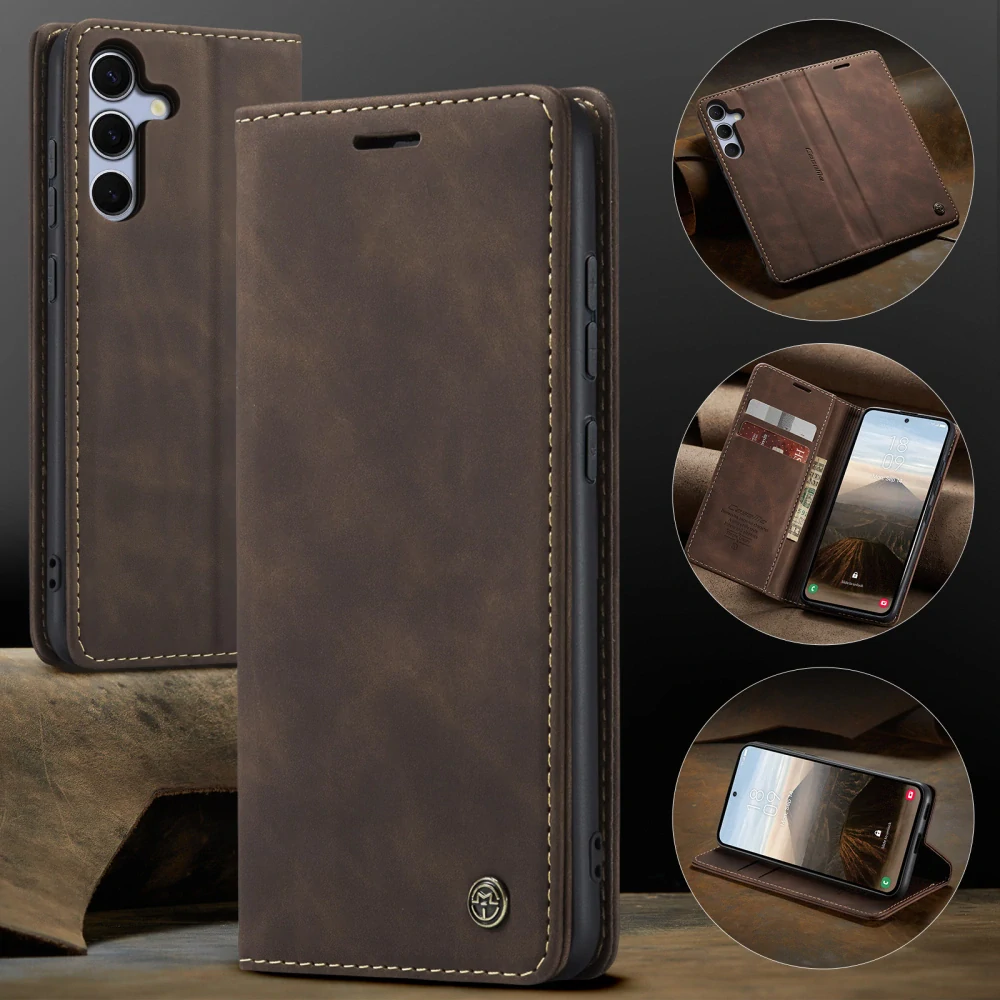 Pouzdro na Samsung Galaxy S25 FE CASEME hnědé