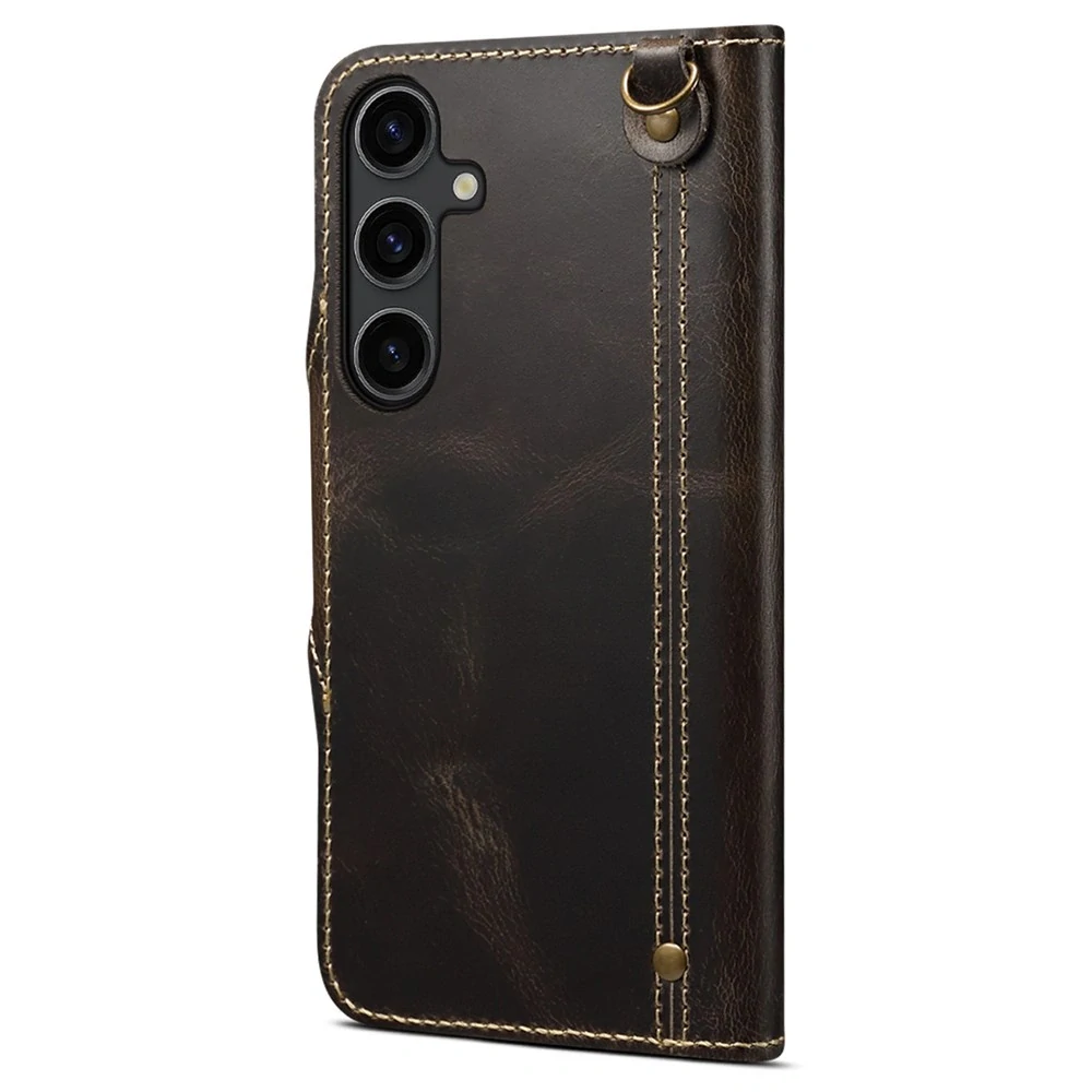 Pouzdro kožené Denior na Samsung Galaxy S24 černé