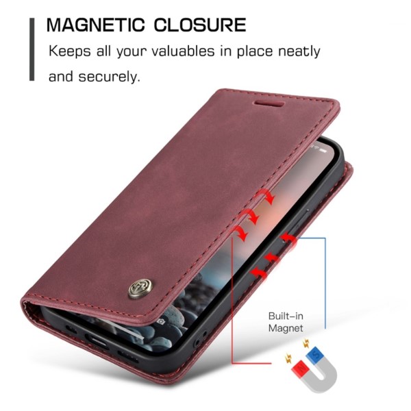 Pouzdro CASEME pro iPhone 14 Pro červené