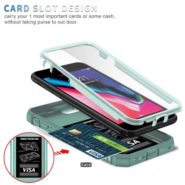 Kryt na iPhone 7 / 8 / SE 2020 / SE 2022 odolný s krytkou na fotoaparát světle modrý