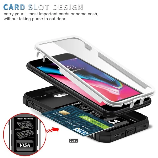 Kryt na iPhone 7 / 8 / SE 2020 / SE 2022 odolný s krytkou na fotoaparát bílý