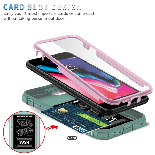Kryt na iPhone 7 / 8 / SE 2020 / SE 2022 odolný s krytkou na fotoaparát růžový