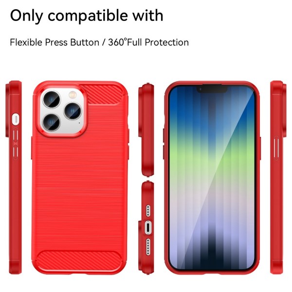 Kryt na iPhone 14 Pro Max Carbon červený