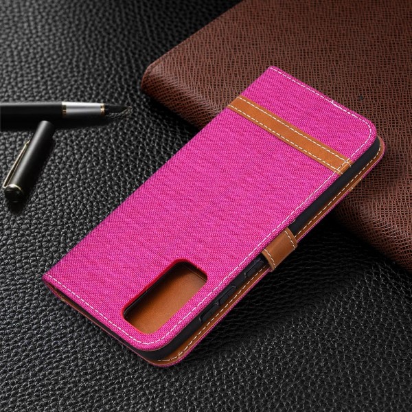 Pouzdro na Samsung Galaxy S20 FE Jeans růžové