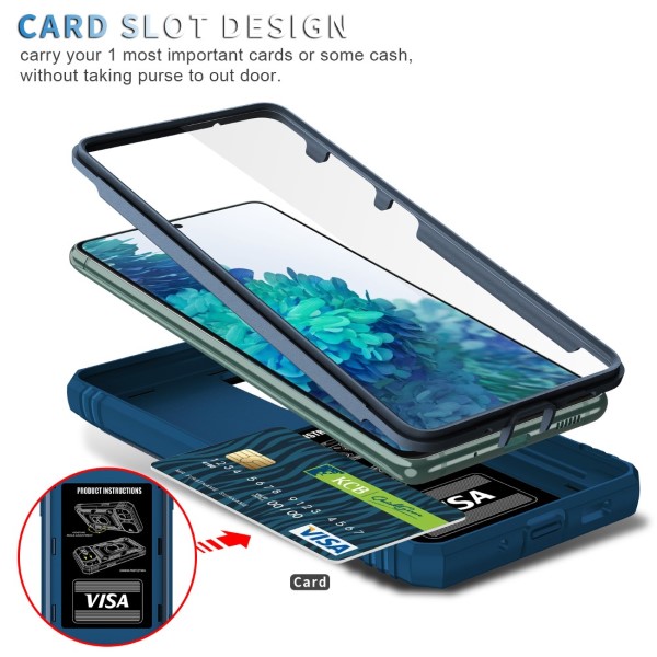Kryt na Samsung Galaxy S20 FE odolný s krytkou na fotoaparát tmavě modrý