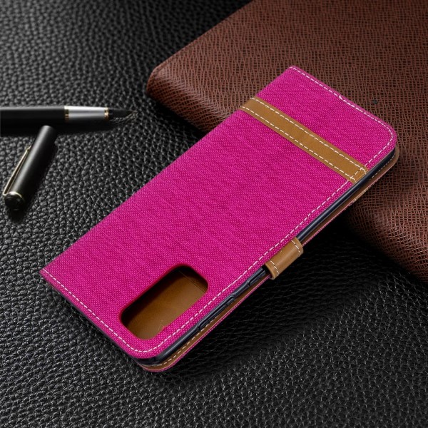 Pouzdro na Samsung Galaxy S20 Jeans růžové