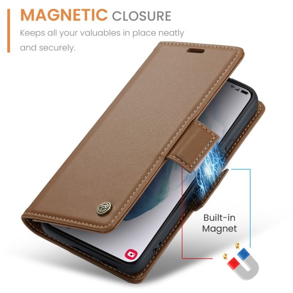 Pouzdro na Samsung Galaxy S21 CASEME smooth hnědé