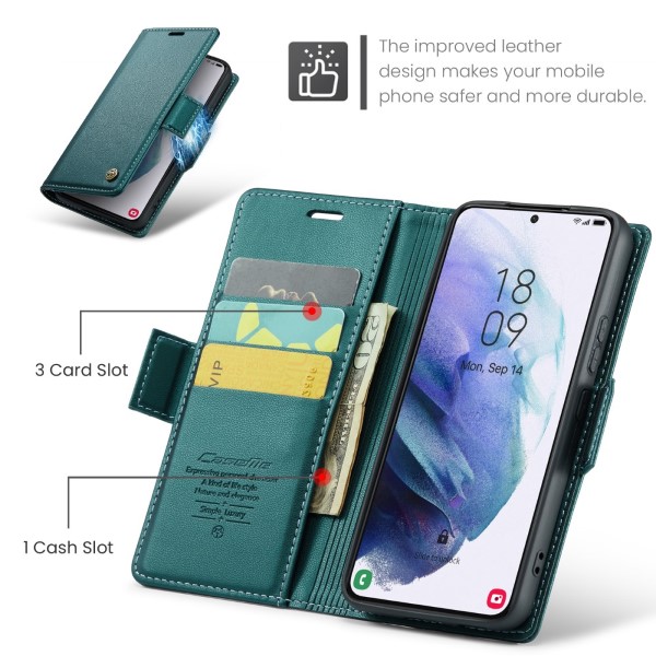 Pouzdro na Samsung Galaxy S21 Plus CASEME smooth zelené