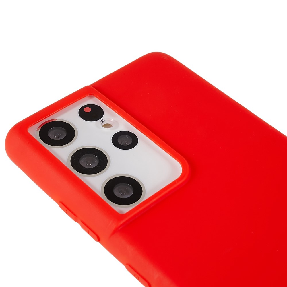 Kryt na Samsung Galaxy S21 Ultra Silikonový červený