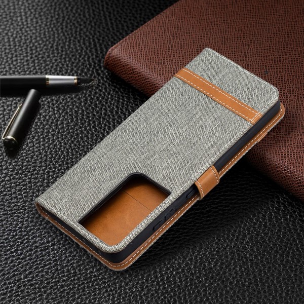 Pouzdro na Samsung Galaxy S21 Ultra Jeans šedé
