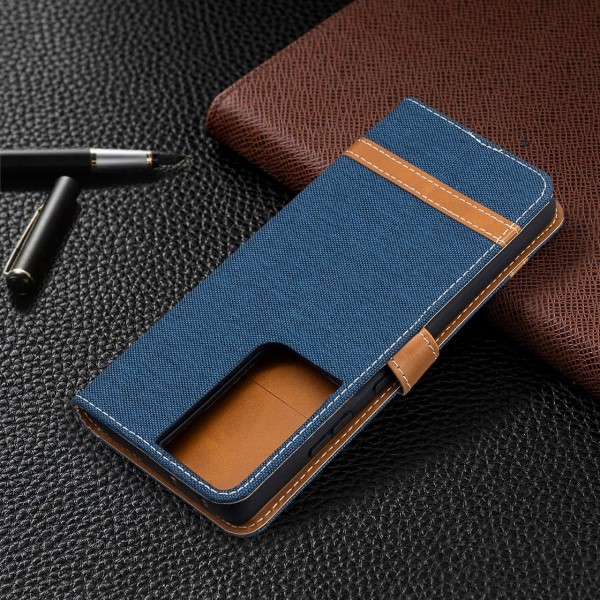 Pouzdro na Samsung Galaxy S21 Ultra Jeans modré