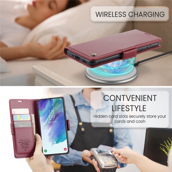 Pouzdro na Samsung Galaxy S21 FE CASEME smooth červené