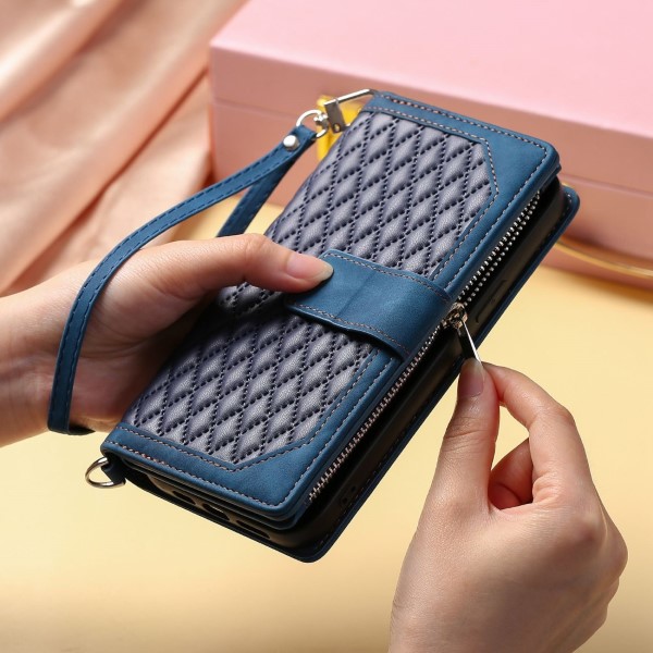 Pouzdro na Samsung Galaxy S21 FE Luxury Double Layer modré