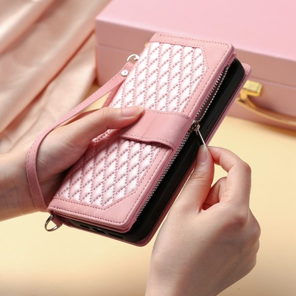 Pouzdro na Samsung Galaxy S21 FE Luxury Double Layer růžové