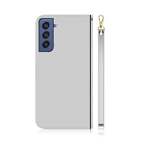 Pouzdro na Samsung Galaxy S21 FE Zrcadlové stříbrné
