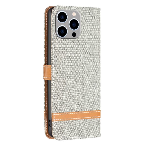 Pouzdro na iPhone 14 Pro Max Jeans šedé