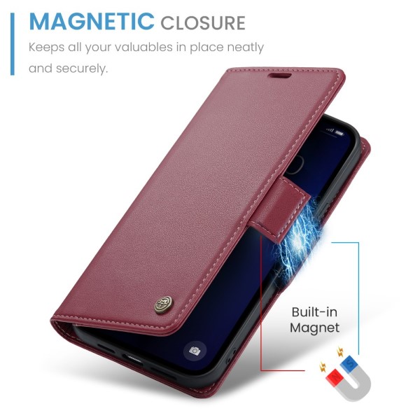 Pouzdro na iPhone 13 Pro Max CASEME smooth červené