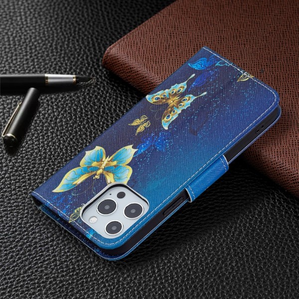 Pouzdro pro iPhone 13 Pro Max Motýl modré
