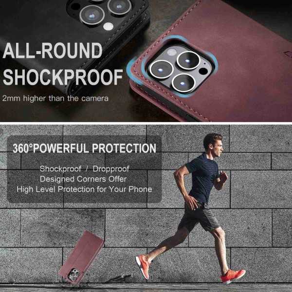 Pouzdro na iPhone 13 Pro Max CASEME červené