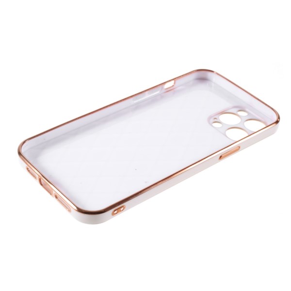 Kryt na iPhone 13 Pro Max Electroplated rhombus bílý