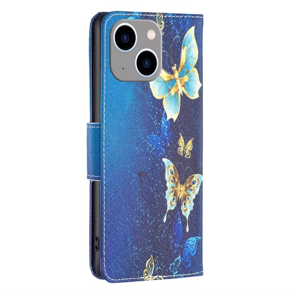 Pouzdro na iPhone 14 Plus Motýl modré