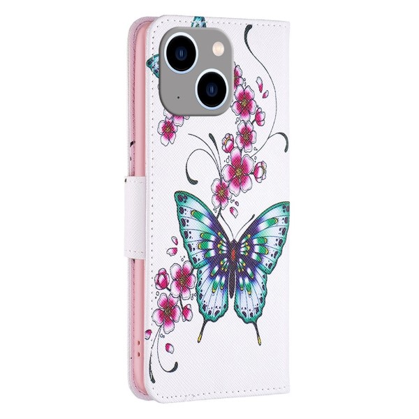 Pouzdro na iPhone 14 Plus Motýl bílé