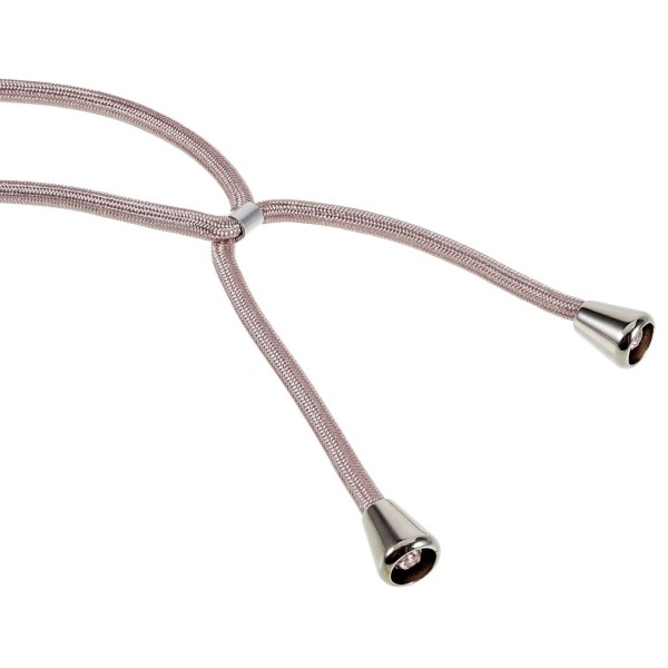 Kryt na iPhone 14 Plus gumový se šňůrkou na krk starorůžový